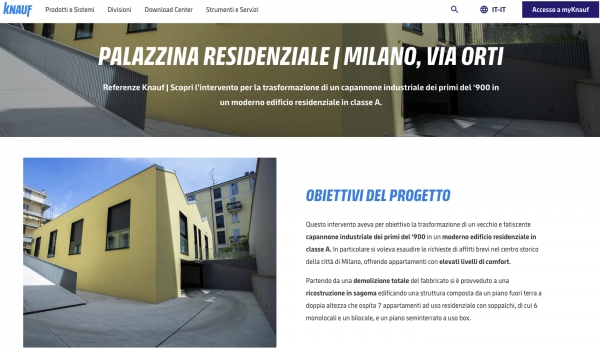 Knauf  Progetto via Orti, 4 Milano