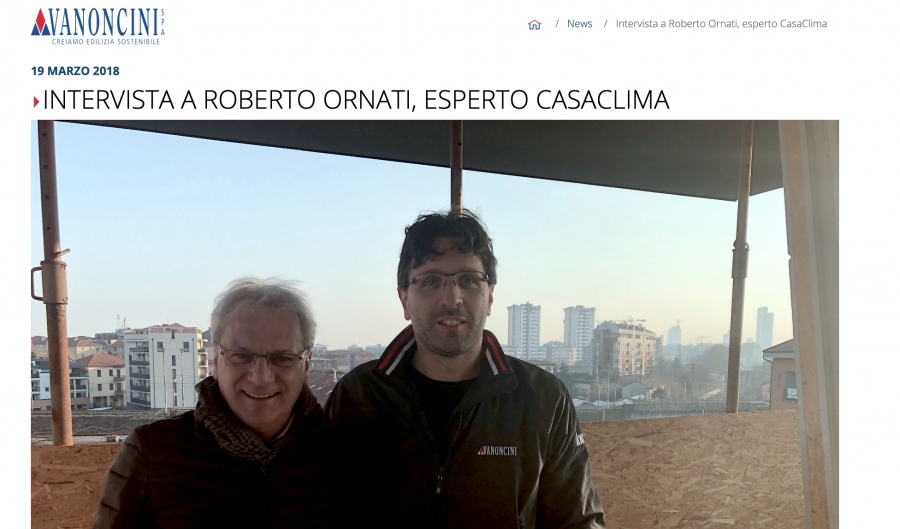 Intervista a Roberto Ornati, esperto CasaClima